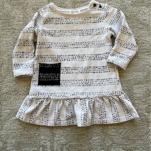 Miles baby cream and black dress